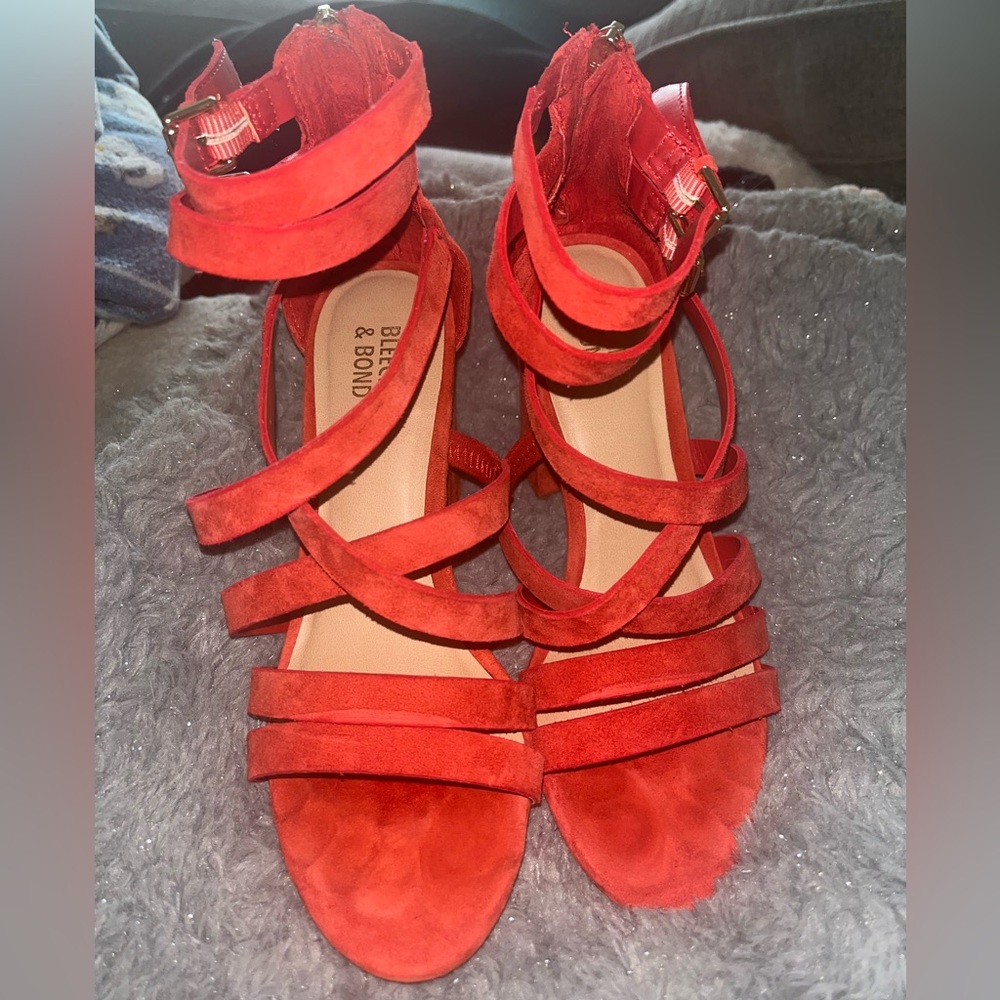 Size 6.5 Red Block Heel